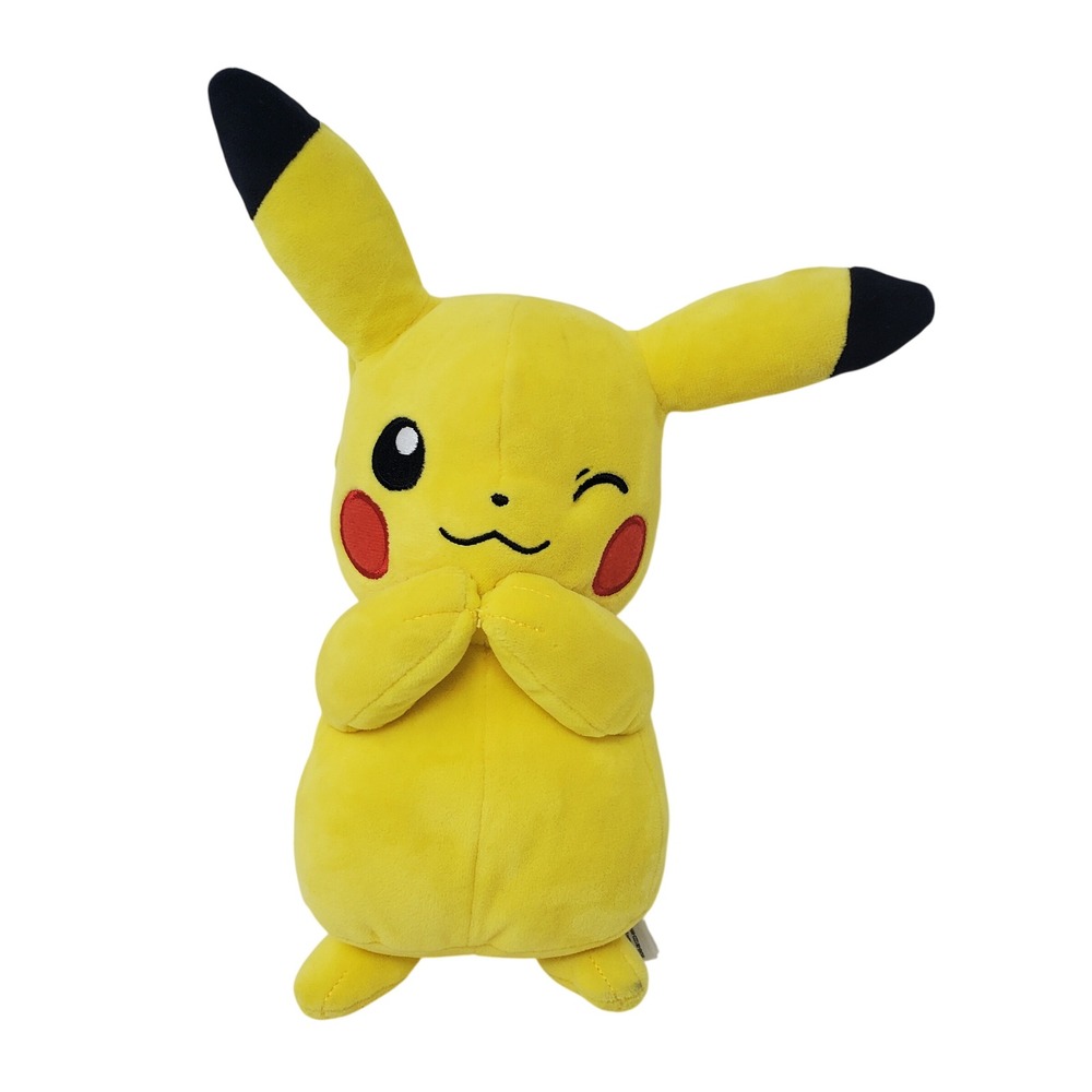 Pokemon Pikachu Winking Plush Soft Toy Yellow 2023 Official Licensed Product
